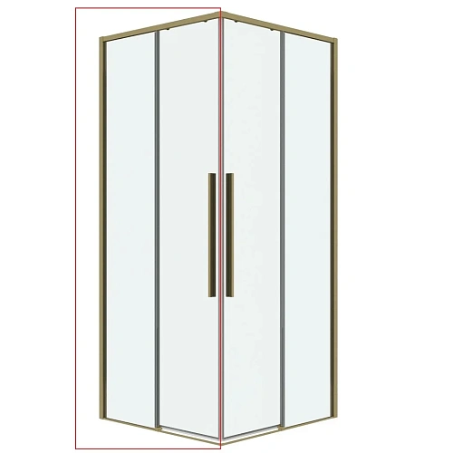 Душевая дверь GROSSMAN Galaxy 1/2.K33.01.70.32.00 (70x195) золото сатин, стекло прозрачное Душевая дверь GROSSMAN Galaxy 1/2.K33.01.70.32.00 (70x195) золото сатин, стекло прозрачное