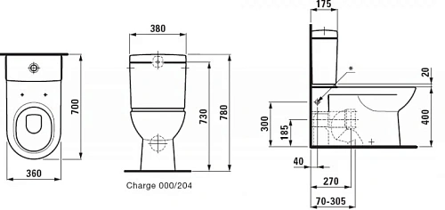Унитаз напольный Laufen Pro 2495.8 (8.2495.8.000.000.1) Унитаз напольный Laufen Pro 2495.8 (8.2495.8.000.000.1)