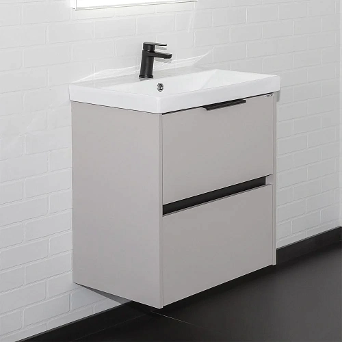 Тумба с раковиной Comforty Селенга-60 00-00021980 серый шелк с раковиной CF19696BX-60 Тумба с раковиной Comforty Селенга-60 00-00021980 серый шелк с раковиной CF19696BX-60