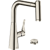 Картинка анонса товара «смеситель для кухни hansgrohe metris select m71 на 2 отверстия, 220, с вытяжным душем, 2jet, sbox 73805800.»