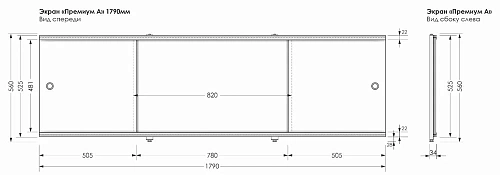Экран для ванны фронтальный Aquanet Premium 179 00273293 Экран для ванны фронтальный Aquanet Premium 179 00273293