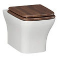 Унитаз подвесной Opadiris Кантара OS74712N белый, безободковый, сиденье светлый орех Унитаз подвесной Opadiris Кантара OS74712N белый, безободковый, сиденье светлый орех