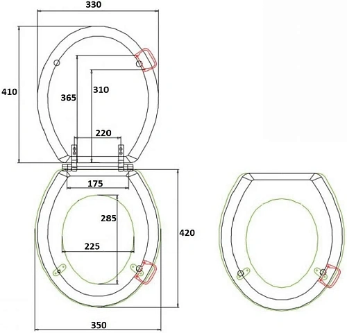 Крышка-сиденье Boheme белое петли золото 906-W-G Крышка-сиденье Boheme белое петли золото 906-W-G