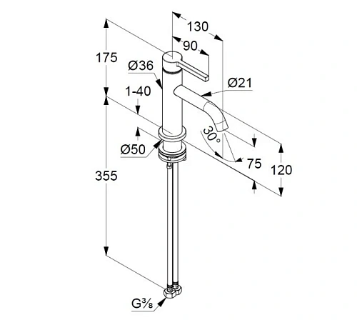 Смеситель для раковины Kludi NOVA FONTE 200280515 хром Смеситель для раковины Kludi NOVA FONTE 200280515 хром