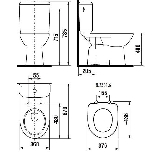 Унитаз напольный Jika Deep by Jika компакт с вертикальным выпуском 8.2261.7.000.242.1 без сиденья Унитаз напольный Jika Deep by Jika компакт с вертикальным выпуском 8.2261.7.000.242.1 без сиденья