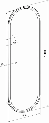 Шкаф-пенал STWORKI Мальмё МВК076 45, с подсветкой, черный 541644 Шкаф-пенал STWORKI Мальмё МВК076 45, с подсветкой, черный 541644