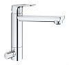 Картинка анонса товара «смеситель для кухни grohe bauloop с запорным вентилем, средний излив, хром (31713000)»