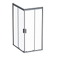 Душевой уголок AM.PM Gem W90G-404-120290-BT Twin Slide 120x90, профиль черный матовый, стекло прозрачное Душевой уголок AM.PM Gem W90G-404-120290-BT Twin Slide 120x90, профиль черный матовый, стекло прозрачное