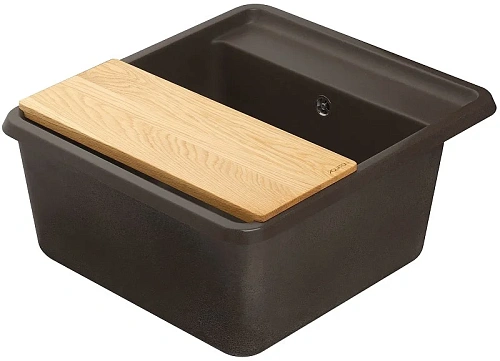 Кухонная мойка Aquaton Беллис 57 1A724932BS280 из литого мрамора, кофе Кухонная мойка Aquaton Беллис 57 1A724932BS280 из литого мрамора, кофе