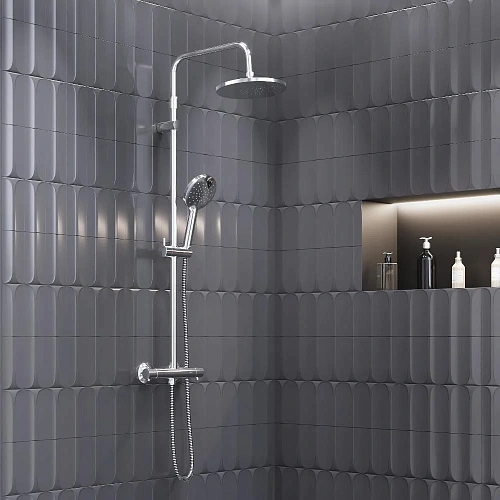 Душевая система Damixa Jupiter 977800000 с термостом, хром Душевая система Damixa Jupiter 977800000 с термостом, хром