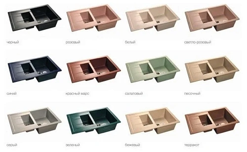 Кухонная мойка GranFest Quadro Q-610 K тер терракот Кухонная мойка GranFest Quadro Q-610 K тер терракот