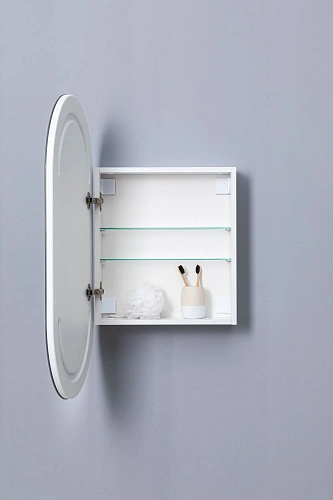 Зеркальный шкаф Aquanet Монте 50 00344787белый, с LED подсветкой Зеркальный шкаф Aquanet Монте 50 00344787белый, с LED подсветкой