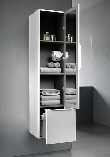 Шкаф-пенал CEZARES PREMIUM 55501 Bianco opaco 350x380 подвесной Шкаф-пенал CEZARES PREMIUM 55501 Bianco opaco 350x380 подвесной