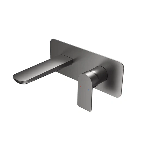 Смеситель для раковины BERGES VENTAS S скрытого монтажа, оружейная сталь 076013 Смеситель для раковины BERGES VENTAS S скрытого монтажа, оружейная сталь 076013