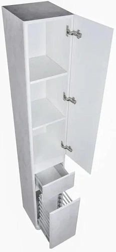 Шкаф-пенал Style Line Атлантика 35 с корзиной, люкс PLUS, серый СС-00002284 Шкаф-пенал Style Line Атлантика 35 с корзиной, люкс PLUS, серый СС-00002284