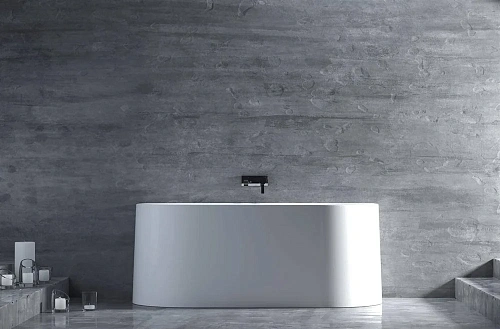 Ванна из искусственного камня Salini GIADA Solix 165 х 80 (матовая) пристенная 100911M Ванна из искусственного камня Salini GIADA Solix 165 х 80 (матовая) пристенная 100911M