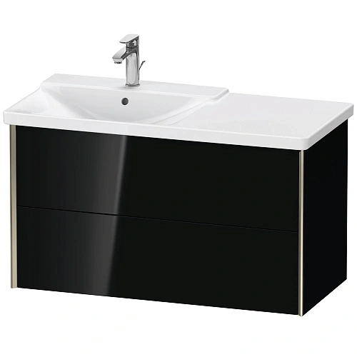 Тумба под раковину Duravit XVIU XV41080B140 подвесная 101 см черный глянцевый Тумба под раковину Duravit XVIU XV41080B140 подвесная 101 см черный глянцевый