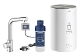 Смеситель для кухни GROHE Red Mono II с бойлером M-size, с вертикальным вентилем с L-образным изливо 30339001 Смеситель для кухни GROHE Red Mono II с бойлером M-size, с вертикальным вентилем с L-образным изливо 30339001