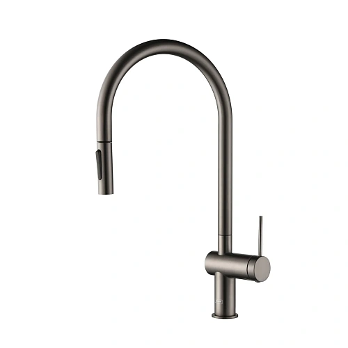 Смеситель для кухни AQUAme Cucina AQM9901GM с выдвижным изливом, металл Смеситель для кухни AQUAme Cucina AQM9901GM с выдвижным изливом, металл