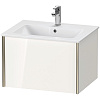 Картинка анонса товара «тумба под раковину duravit xviu xv40250b122 подвесная 61 см белая/шампань»
