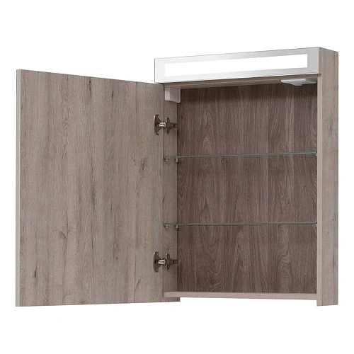 Зеркальный шкаф DREJA MAX, 60 см, 1 дверца, 2 стеклянные полки, дуб кантри 77.9006D Зеркальный шкаф DREJA MAX, 60 см, 1 дверца, 2 стеклянные полки, дуб кантри 77.9006D