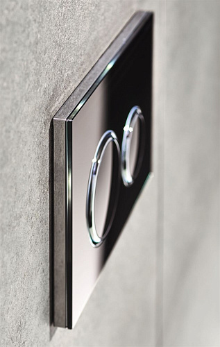 Клавиша смыва Geberit 115.884.SJ.1 Sigma21 чёрный, глянцевый хром Клавиша смыва Geberit 115.884.SJ.1 Sigma21 чёрный, глянцевый хром