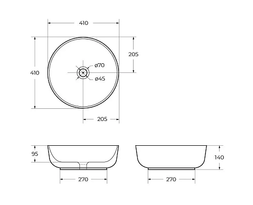 Раковина BelBagno BB1315-H316 410x410x130 бежевая матовая Раковина BelBagno BB1315-H316 410x410x130 бежевая матовая