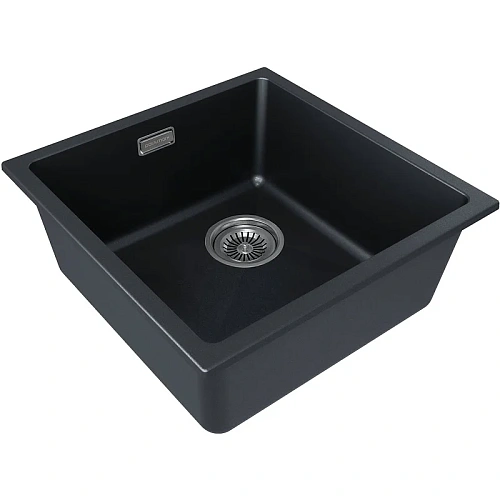 Кухонная мойка Paulmark LUMI 45UNI-SKEW LU45SK-BLM, черный металлик, 455х440 Кухонная мойка Paulmark LUMI 45UNI-SKEW LU45SK-BLM, черный металлик, 455х440