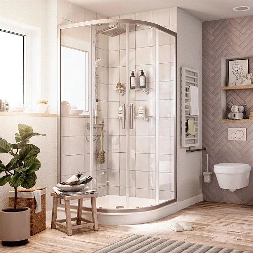 Душевой уголок STWORKI Хельсинки 110x110 см профиль хром матовый 451338 Душевой уголок STWORKI Хельсинки 110x110 см профиль хром матовый 451338