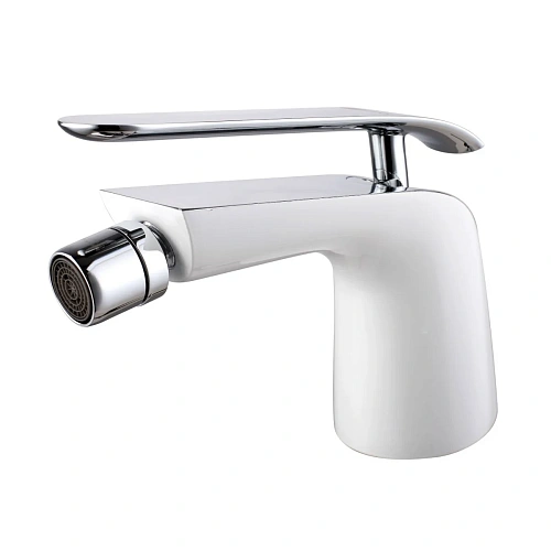 Смеситель для биде Lemark Melange LM4908CW, хром/белый Смеситель для биде Lemark Melange LM4908CW, хром/белый