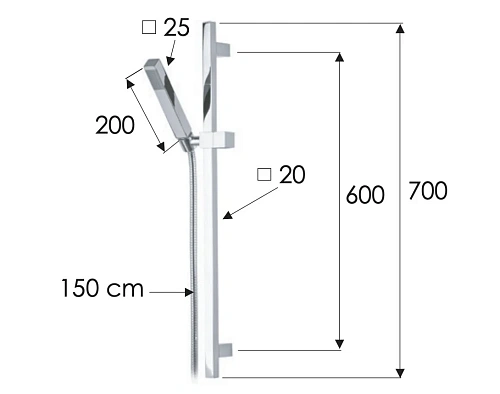 Душевой гарнитур Remer 317S317SS Душевой гарнитур Remer 317S317SS