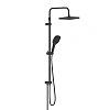 Душевая система Damixa Merkur 940000300 верхний душ 310x200 мм штанга 1050-1450, черный