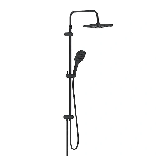 Душевая система Damixa Merkur 940000300 верхний душ 310x200 мм штанга 1050-1450, черный Душевая система Damixa Merkur 940000300 верхний душ 310x200 мм штанга 1050-1450, черный