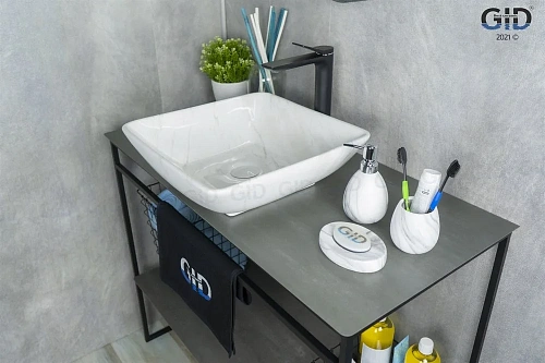 Раковина Gid Mnc184 54421 накладная под камень глянцевая 41,5x41,5x13,5 Раковина Gid Mnc184 54421 накладная под камень глянцевая 41,5x41,5x13,5