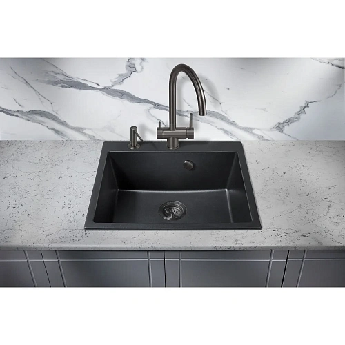 Кухонная мойка Milacio Murcia 60 Cuarzo (MC.77011), черный матовый Кухонная мойка Milacio Murcia 60 Cuarzo (MC.77011), черный матовый