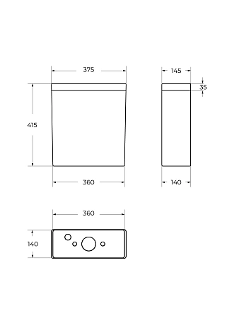 Бачок для унитаза CEZARES LINER CZR-6726-T Бачок для унитаза CEZARES LINER CZR-6726-T