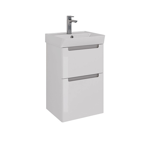 Тумба под раковину Lemark BUNO 45 см подвесная/напольная, серый/белый LM04B45T Тумба под раковину Lemark BUNO 45 см подвесная/напольная, серый/белый LM04B45T