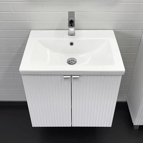 Тумба с раковиной Comforty Лима-60П 00-00019238 белый матовый раковина Como 60 Тумба с раковиной Comforty Лима-60П 00-00019238 белый матовый раковина Como 60