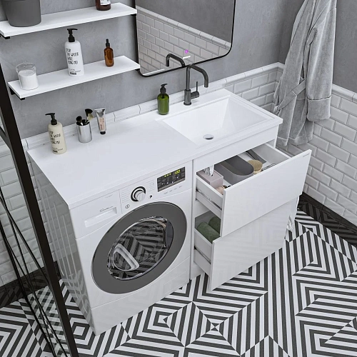 Раковина GROSSMAN МАРСАЛ-120 см правая белая + кронштейн 5217120 Раковина GROSSMAN МАРСАЛ-120 см правая белая + кронштейн 5217120