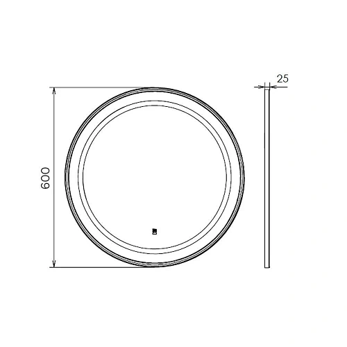 Зеркало Comforty Ереван-60 00-00014250 LED-подсветка, бесконтактный сенсор, серый шелк Зеркало Comforty Ереван-60 00-00014250 LED-подсветка, бесконтактный сенсор, серый шелк
