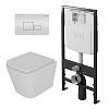 Комплект унитаза D&amp;K DS1431602 DT1436016 с инсталляцией DI8055119 и клавишей смыва DB1519016