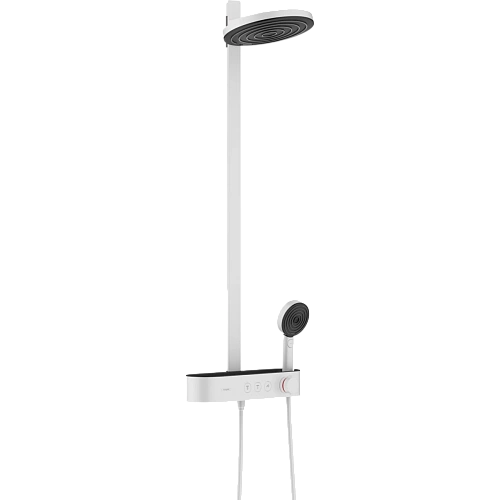 Душевая система Hansgrohe Pulsify S Showerpipe 260 2jet с термостатом для ванны 24240700, матовый бе Душевая система Hansgrohe Pulsify S Showerpipe 260 2jet с термостатом для ванны 24240700, матовый бе