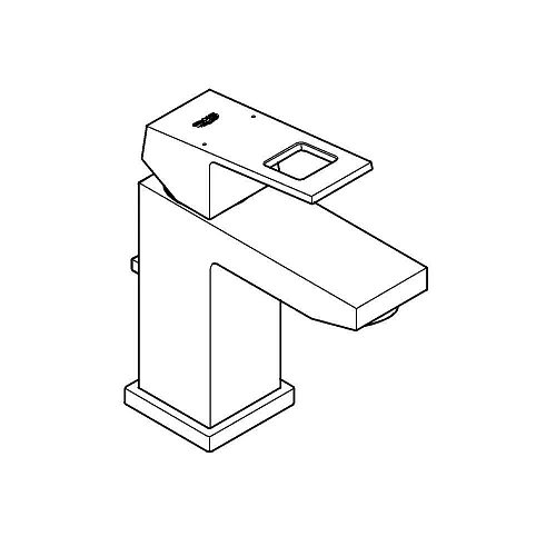 Смеситель для раковины GROHE Eurocube с донным клапаном и низким изливом, хром (23127000) Смеситель для раковины GROHE Eurocube с донным клапаном и низким изливом, хром (23127000)
