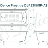 Ванна чугунная Delice Prestige 1750х750 с отверстиями под ручки и антискользящим покрытием DL DLR230611R-AS Ванна чугунная Delice Prestige 1750х750 с отверстиями под ручки и антискользящим покрытием DL DLR230611R-AS