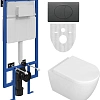 Комплект Унитаз подвесной STWORKI Ларвик 5512 безободковый с микролифтом + Система инсталляции для у 588919 Комплект Унитаз подвесной STWORKI Ларвик 5512 безободковый с микролифтом + Система инсталляции для у 588919