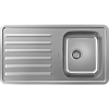 Картинка анонса товара «кухонная мойка hansgrohe s41 s4111-f340 340/400 с крылом 43340800, нержавеющая сталь встраиваемая»