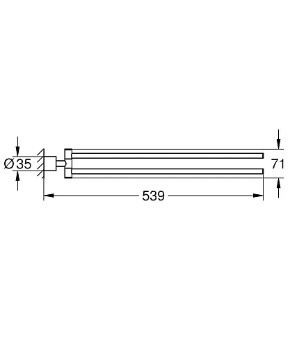 Полотенцедержатель GROHE Atrio New двойной, теплый закат глянец (40308DA3) Полотенцедержатель GROHE Atrio New двойной, теплый закат глянец (40308DA3)