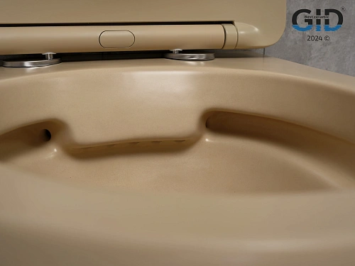 Унитаз подвесной Gid Sr2198 62210Y светло-коричневый матовый 49x36x35.5 с крышкой микролифт Унитаз подвесной Gid Sr2198 62210Y светло-коричневый матовый 49x36x35.5 с крышкой микролифт