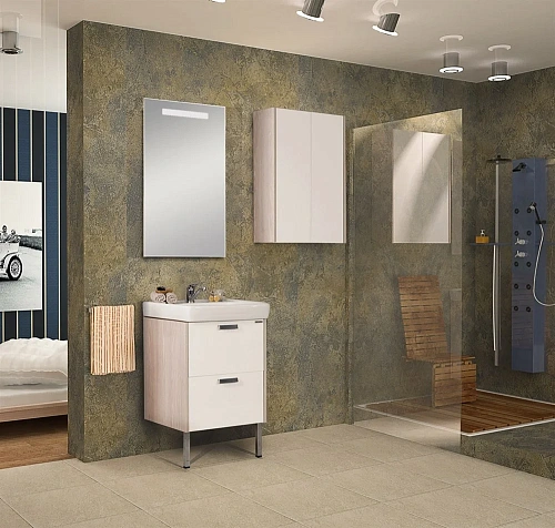 Тумба под раковину Aquaton Йорк 55 белый, ясень фабрик 1A170501YOAV0 Тумба под раковину Aquaton Йорк 55 белый, ясень фабрик 1A170501YOAV0