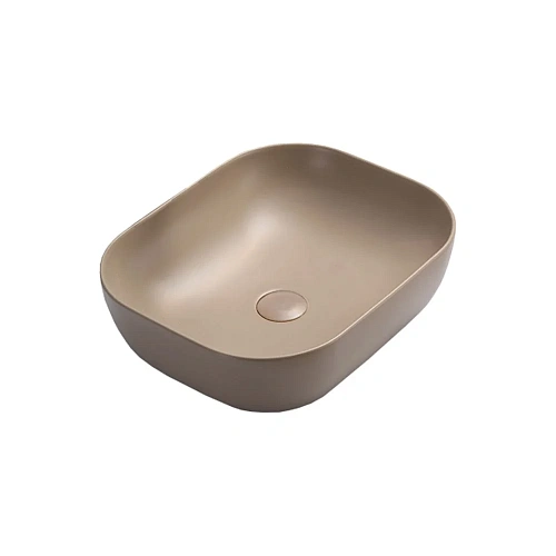 Раковина Vincea VBS-101MC, 505x405x140 керамическая, накладная, цвет капучино матовый Раковина Vincea VBS-101MC, 505x405x140 керамическая, накладная, цвет капучино матовый